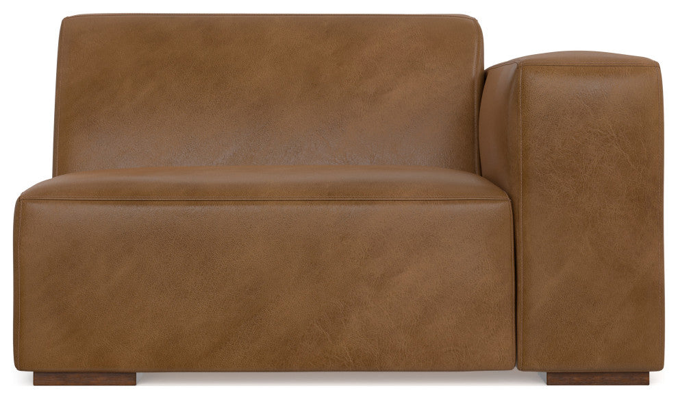 Rex Right-Arm Sofa Module in Genuine Leather