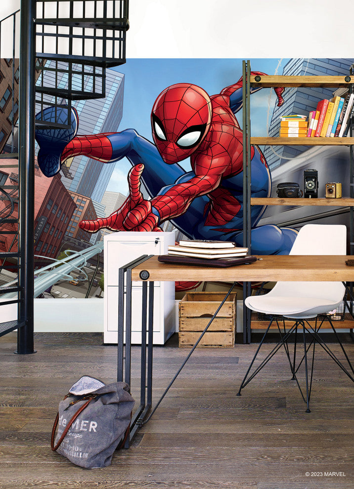 Blue Marvel Spider-Man Peel & Stick Wallpaper Mural