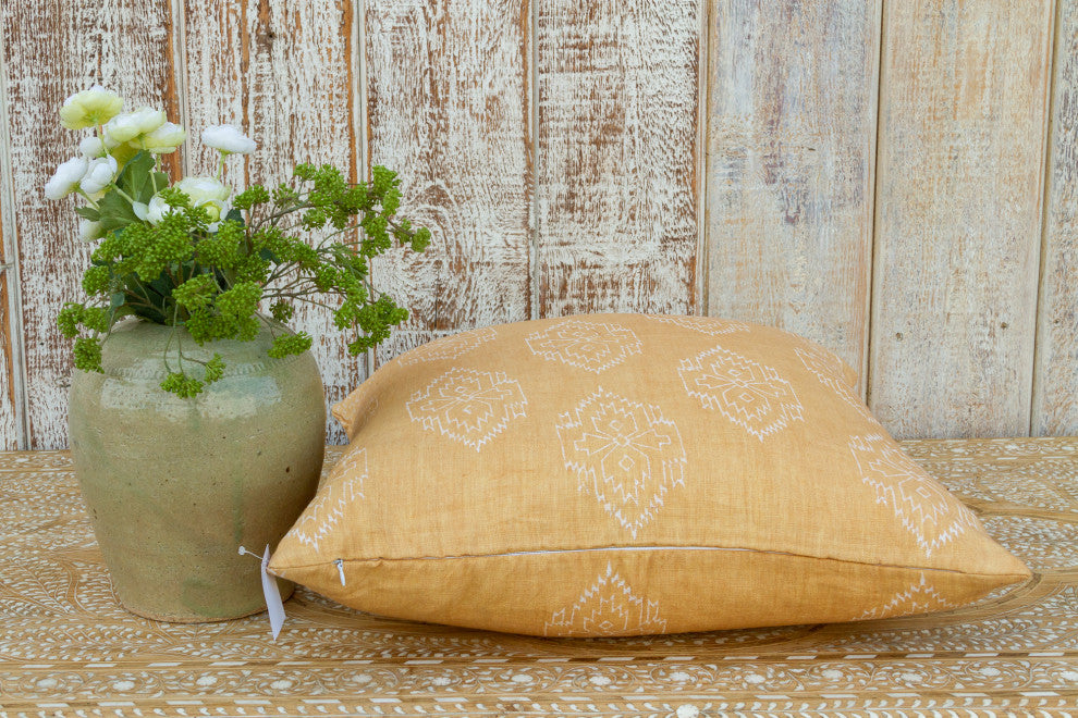 Chimalli Aztec Block Print Pillow