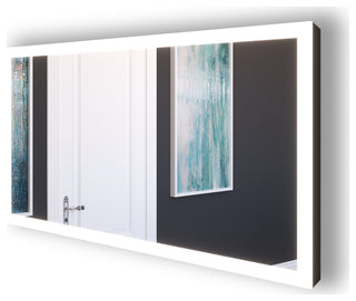 Smart Angelina Dimmable LED Bathroom Mirror with Voice Control, 60" x 30"