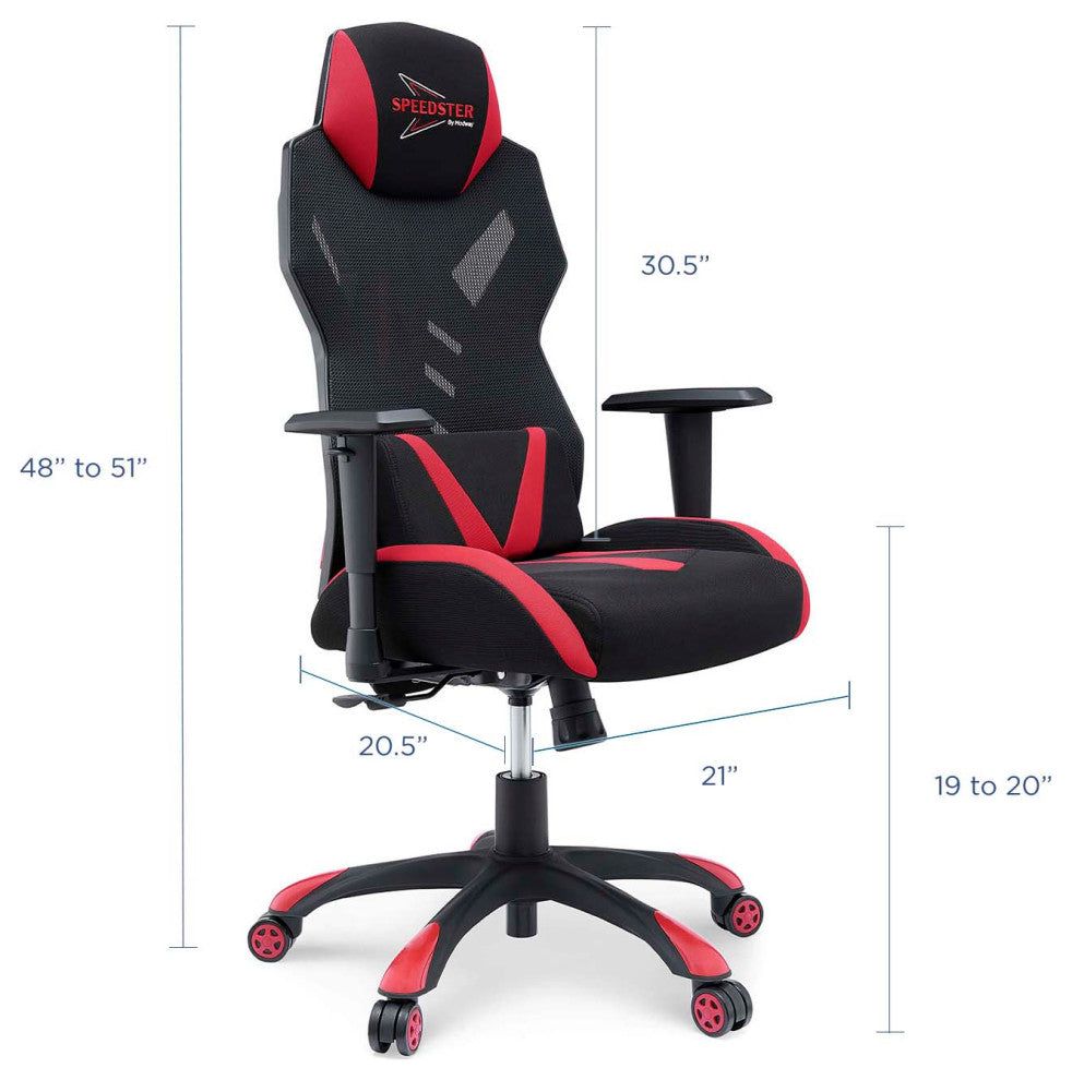 Computer Gaming High Back Chair, Black Red, Modern, Home Business Office
