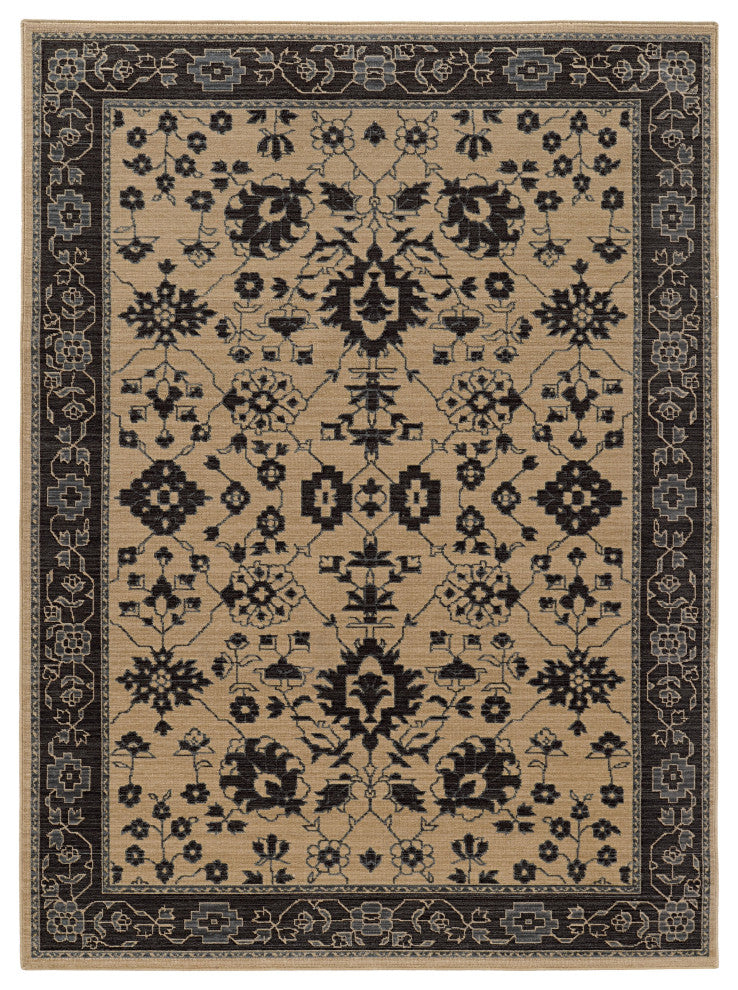 Oriental Weavers Foundry Sand/ Grey Oriental Indoor Area Rug 7'10"X10'10"