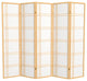 6' Tall Double Cross Shoji Screen, Natural, 5 Panels