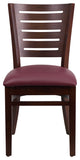 Wooden Restaurant Chair, Burgundy