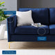 Sofa, Velvet, Dark Blue, Modern, Living Lounge Room Hotel Lobby Hospitality