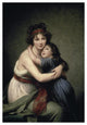 "Madame Vigee Le Brun and Her Daughter" Paper Art, 29"x42"