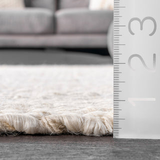 Nuloom Hand Woven Hailey Jute Rug, Off White 6'x9'
