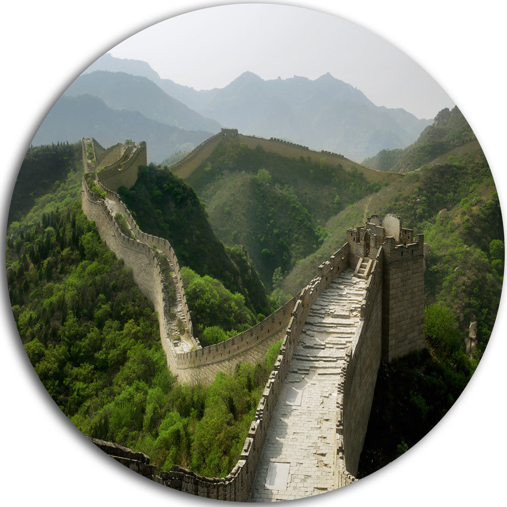 Great Wall Of China, Photography Disc Metal Wall Art, 23"