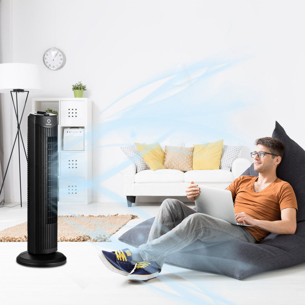 Fantask 35W 28'' Oscillating Fan 3 Wind Speed Quiet Bladeless Cooling Room