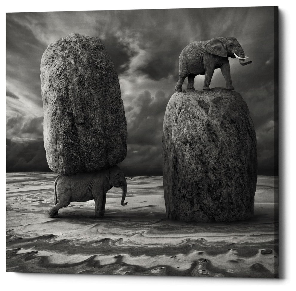 "Relativity" Giclee Canvas Wall Art, 18"x18"