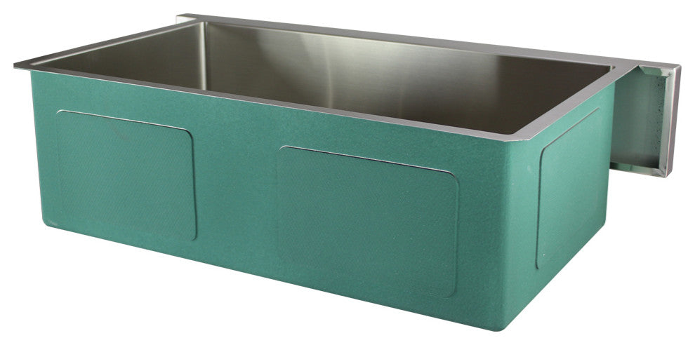 Transolid Diamond 36"x20" Single Bowl Farmhouse Kitchen Sink, Stainless