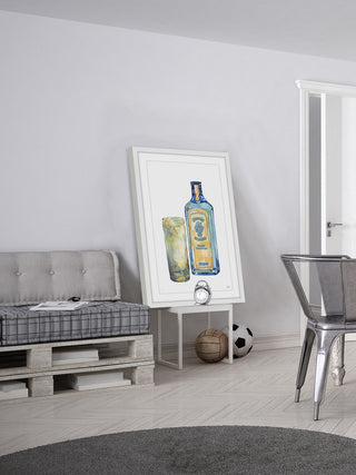 "Bombay Gin" Framed Painting Print, 12"x18"