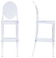 Crystal Acrylic Transparent Clear Bar Stool, Set of 2