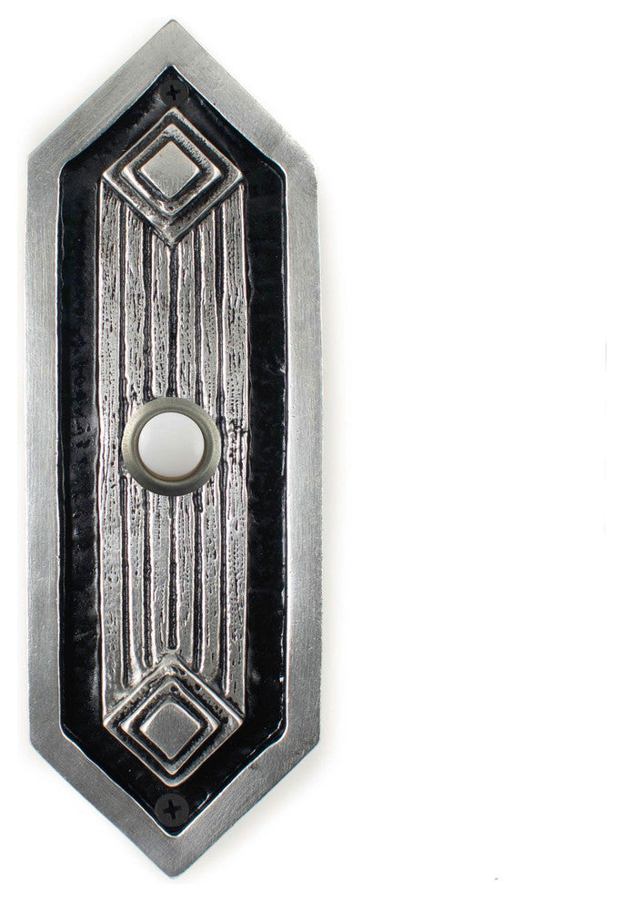 Petwer Doorbell Mission Hawk Hill Hardware, Polished Pewter