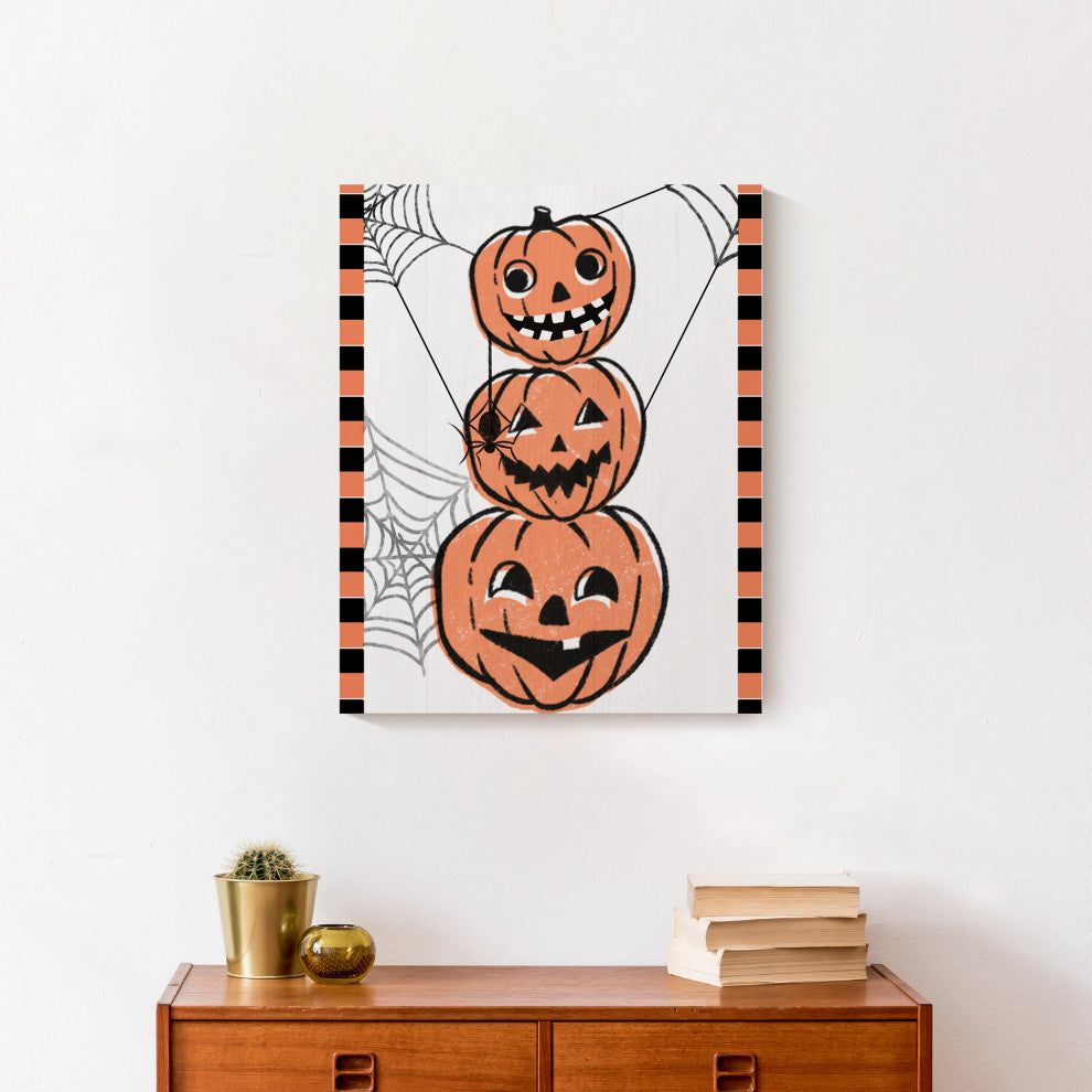 Jackolantern Stack 16x20 Canvas Wall Art