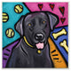 Stupell Industries Colorful Black Labrador Dog Pet Painting, 12 x 12