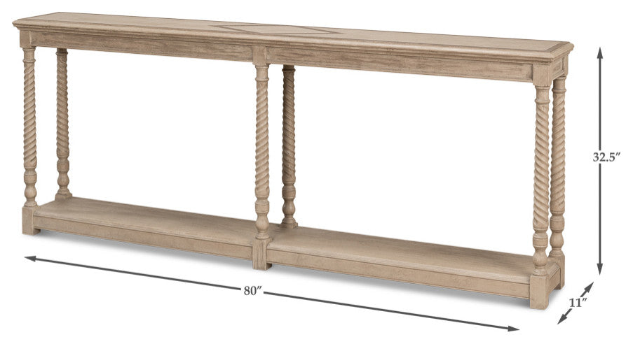 Neo Classic Pine Console Table