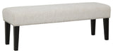 MIley Bench with Silver Nail Trim, Funfetti Cream Speckle/Dark Espresso Legs