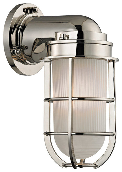 Carson, One Light Wall Sconce, Polished Nickel Finish