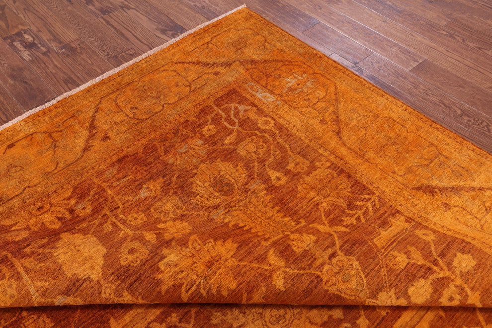 Hand Knotted Overdyed Full Pile Rug 8' 2" X 9' 7" - HR6475