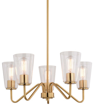 Vaxcel Lighting H0284 Beverly 5 Light 23"W Chandelier - Muted Brass