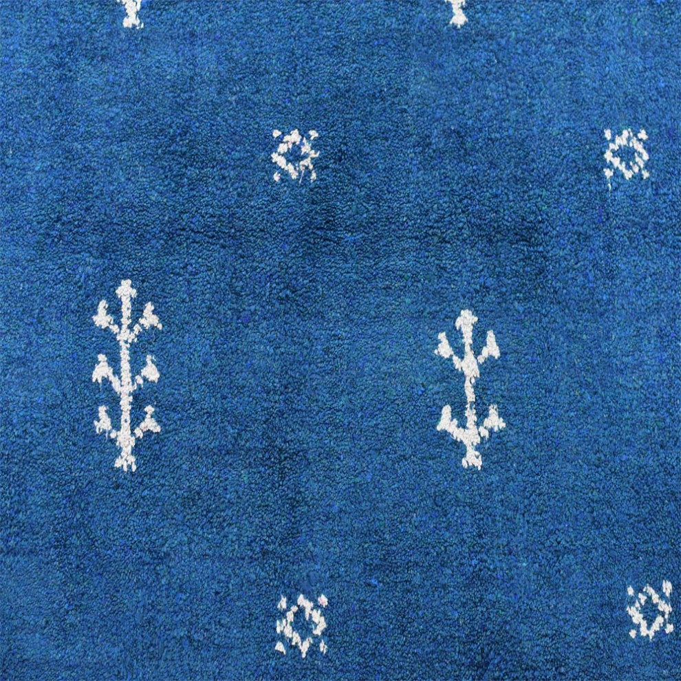 HAND KNOTTED LOOM SILK ECO-FRIENDLY AREA RUGS -8'x8', Square, Blue, Contemporary