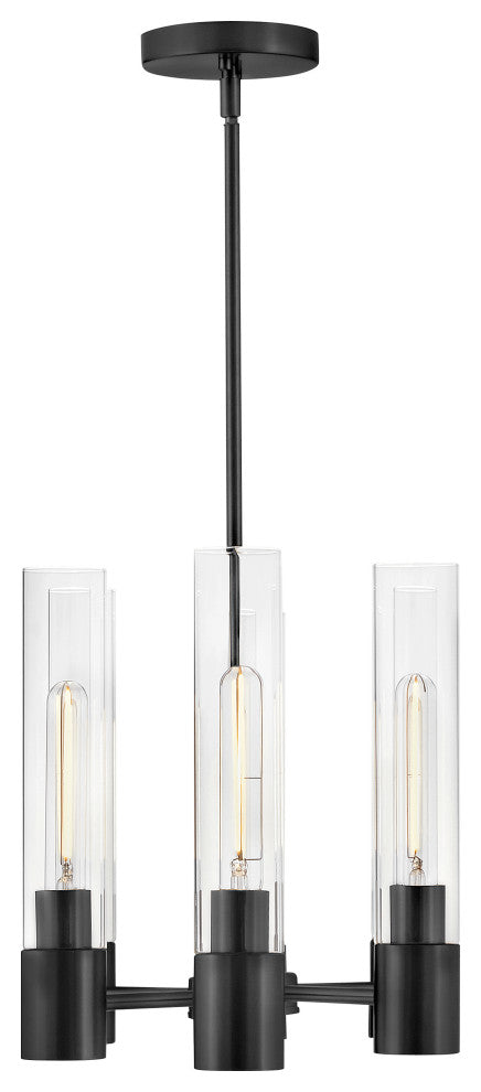 Lark Shea Small Linear Chandelier, Black