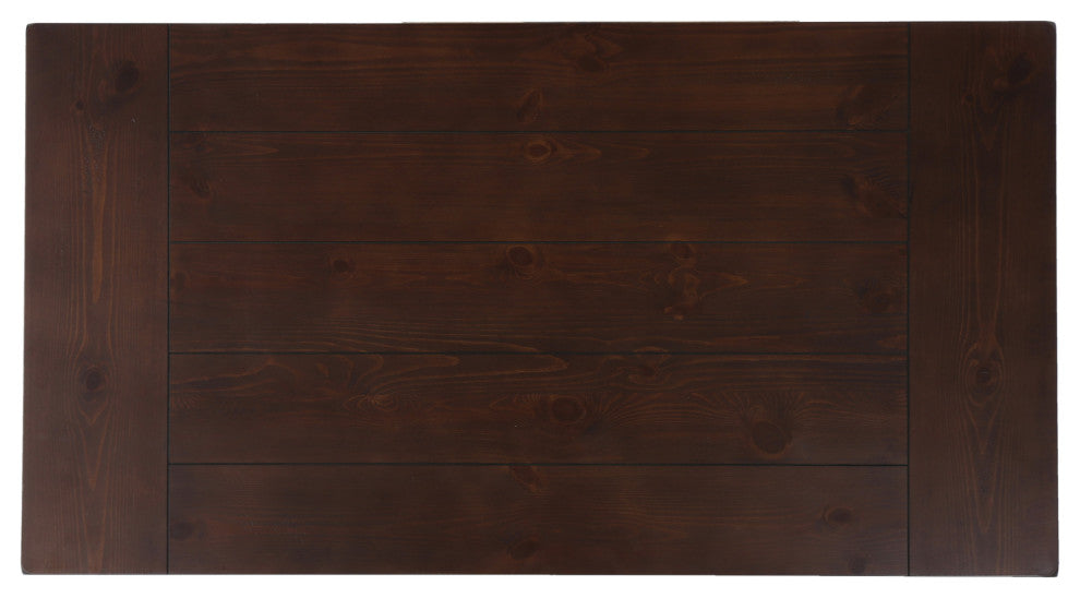 GDF Studio Dresden Faux Wood Coffee Table With Antique Black Iron Frame, Rustic