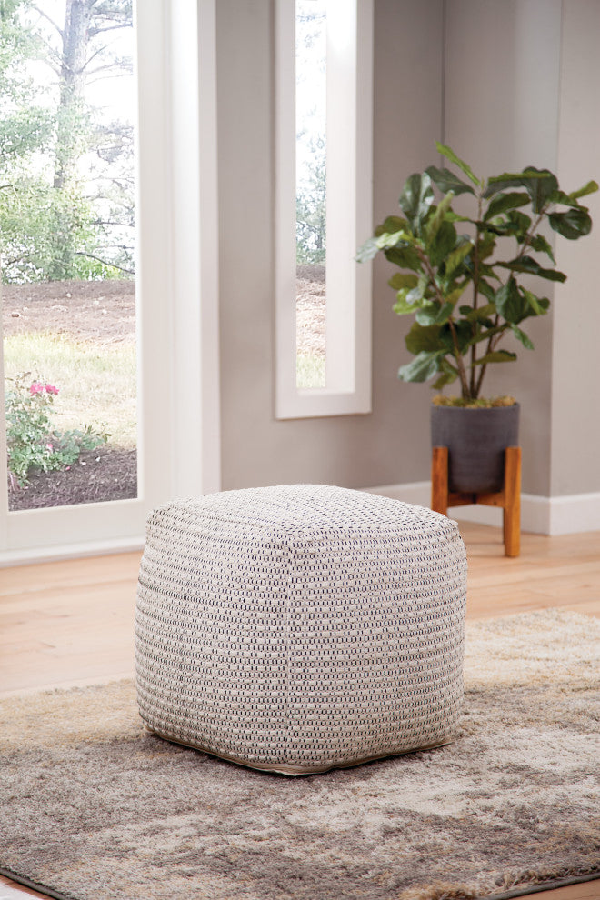 Hakim Square Handwoven Pouf