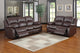 3-Piece Ciabola Set Double Reclining Sofa, Love Seat, Chair Leather Brown