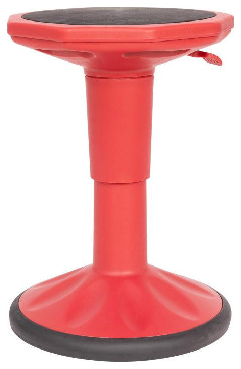 Carter Adjustable Height Kids Flexible Stool 14" 18" Seat Height, Red