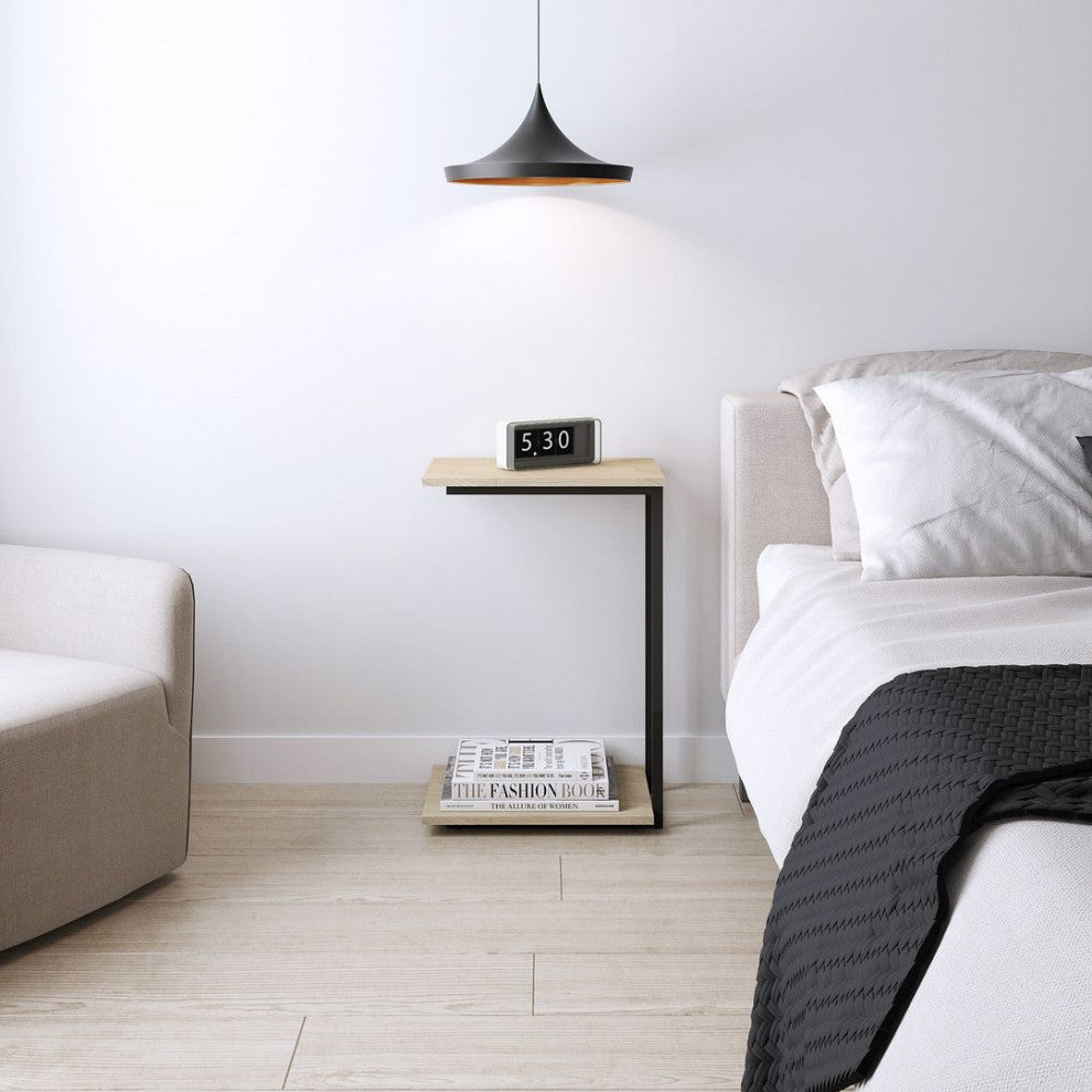 Celine End Table in Nude Mosaic Wood