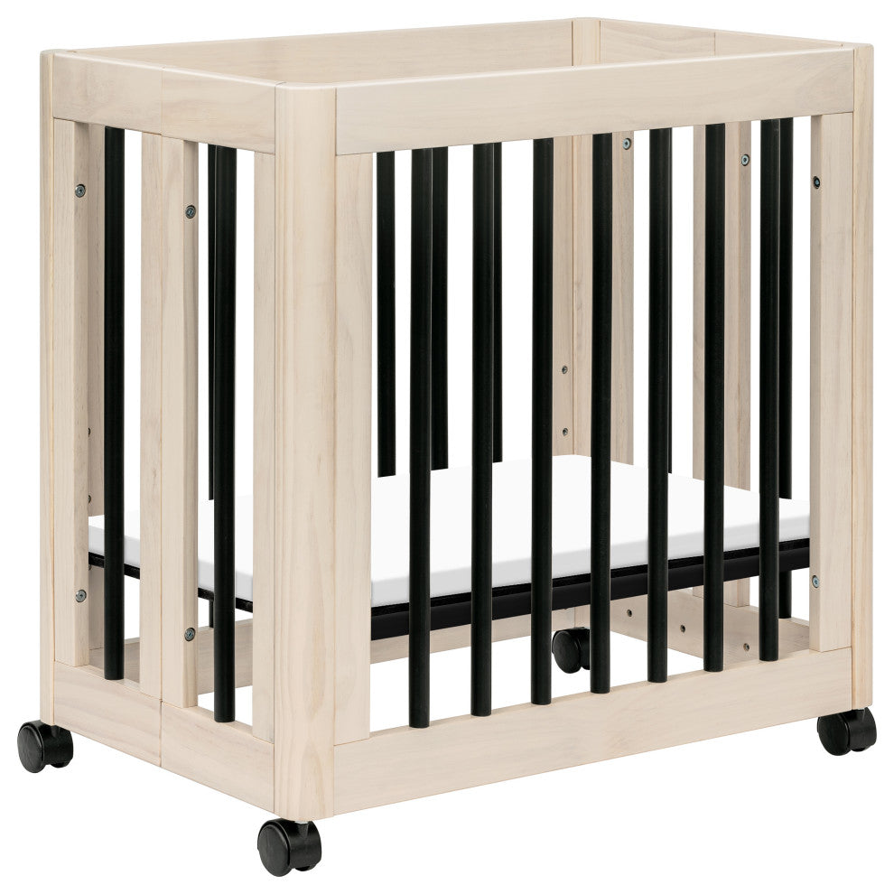 Yuzu 8-in-1 Convertible Crib With All-Stages Conversion Kits, Black