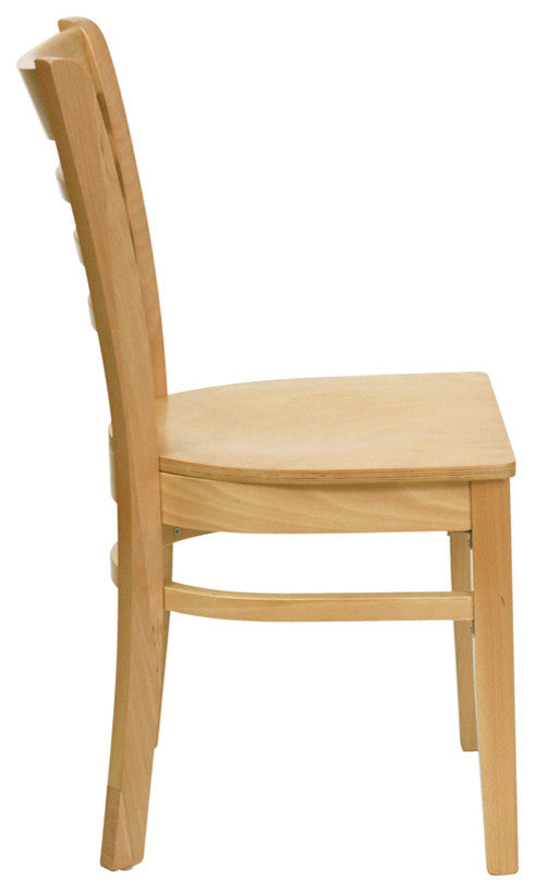 Dyersburg Wood Chair Ladder Back Natural Wood Seat