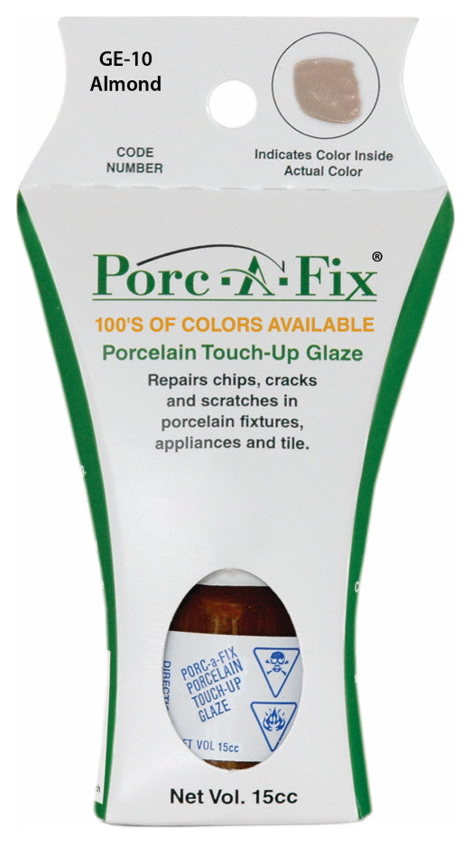 Porc-A-Fix General Electric Porcelain Touch-Up Repair Glaze - GE-10, Almond, Almond Ge-10