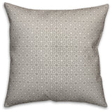 Taupe Tile Pattern 18x18 Outdoor Throw Pillow