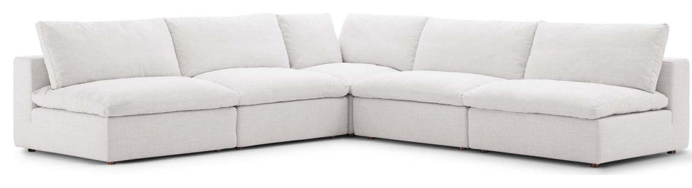 Commix Down Filled Overstuffed 5 Piece Sectional Sofa Set