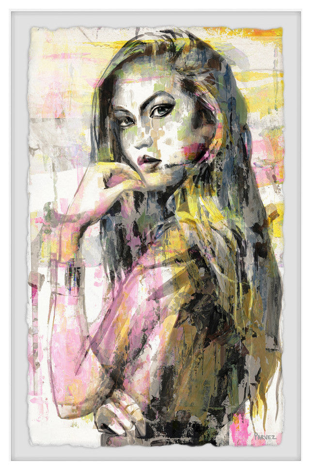 "Girl in Colors" Framed Painting Print, 30"x45"