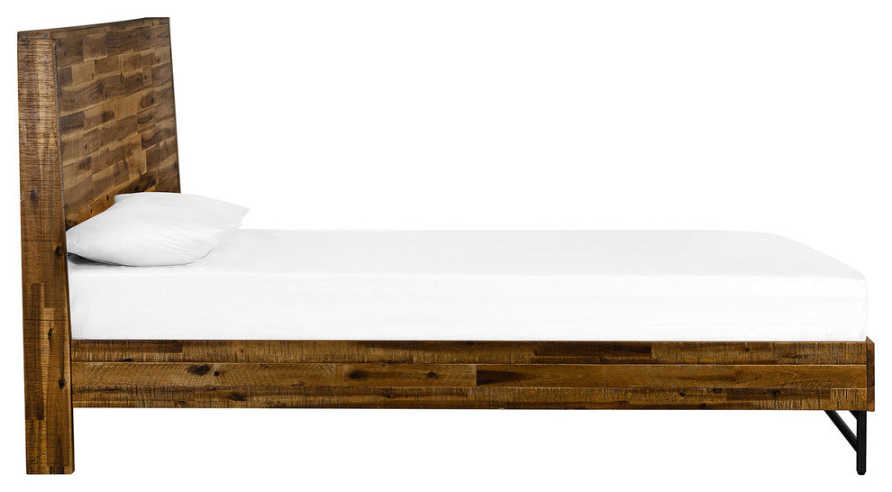 Cusco Rustic Acacia Platform Queen Bed
