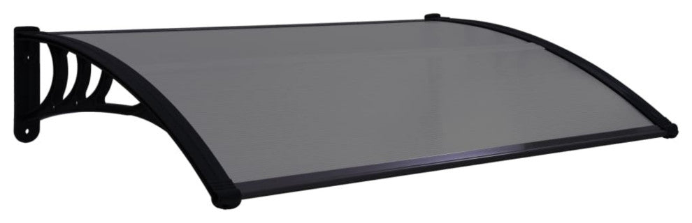 vidaXL Door Canopy Black 59"x31.5" PC
