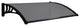 vidaXL Door Canopy Black 59"x31.5" PC