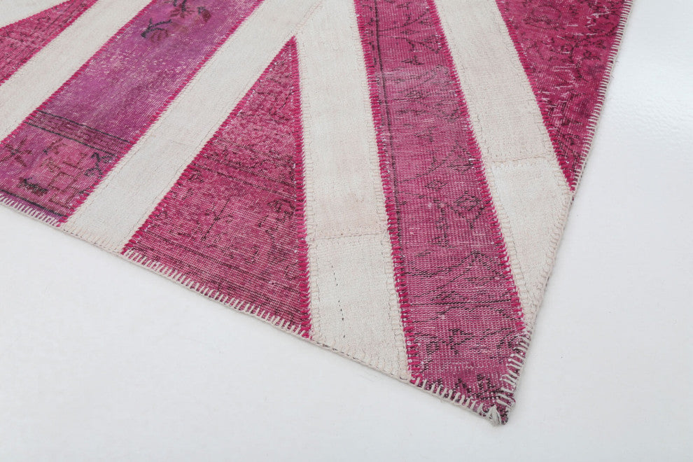 Rug N Carpet - Handmade Oriental 6' 10'' x 10' 0'' Flag Patchwork Rug