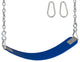 Polymer Belt Swing Seat With Chains and Hooks, Blue
