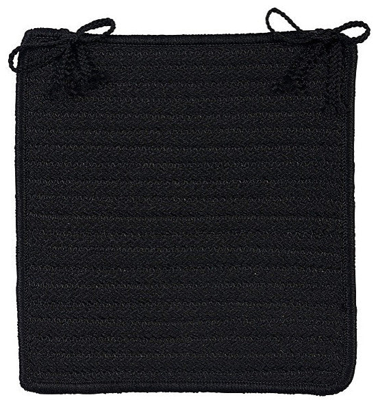 Colonial Mills Chair Pad Simply Home Solid Black Chair Pad
