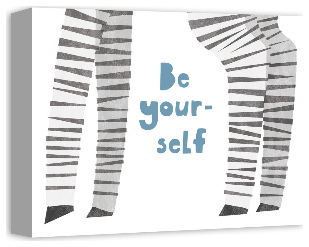Be Yourself Zebra 14x11 Canvas Wall Art