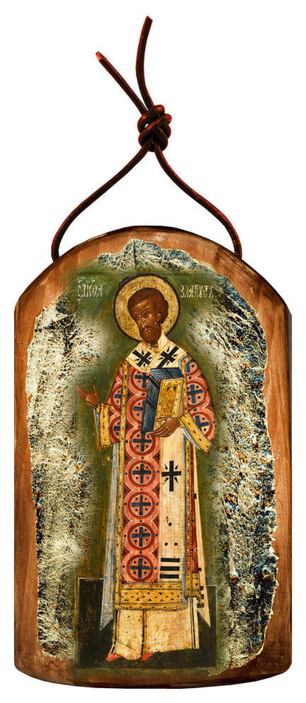 Icon Saint Chrysostom Wooden Ornament