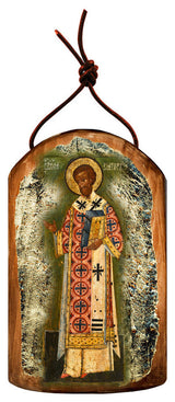 Icon Saint Chrysostom Wooden Ornament