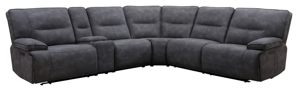 6 Piece Modular Power Reclining Sectional With Power Adjustable Headrests