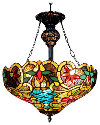 Leslie Victorian 2-Light Inverted Ceiling Pendent