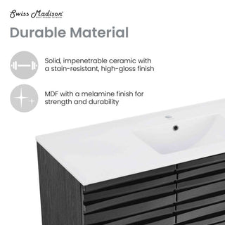 Cascade 48" Bathroom Vanity, Black